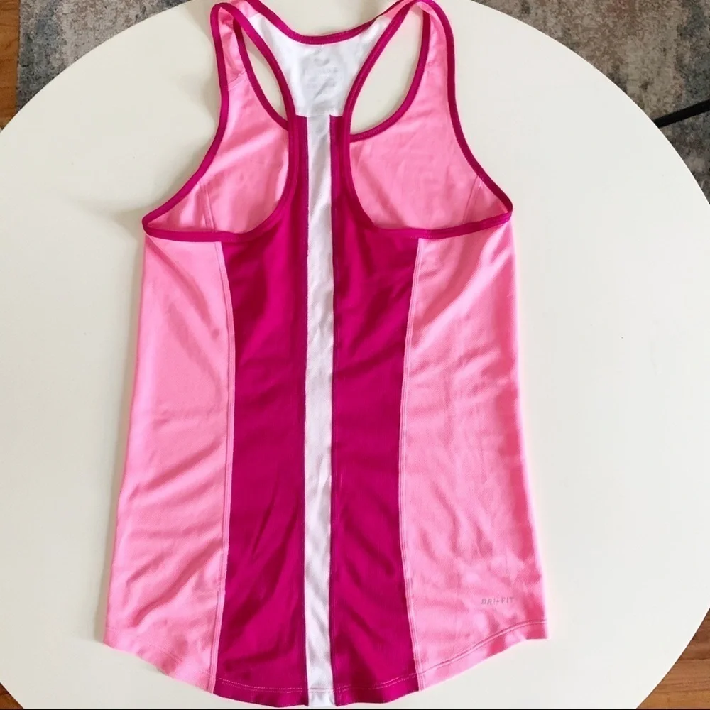 Nike Dri-Fit Running Racer Back Tank Top Pink Size XS